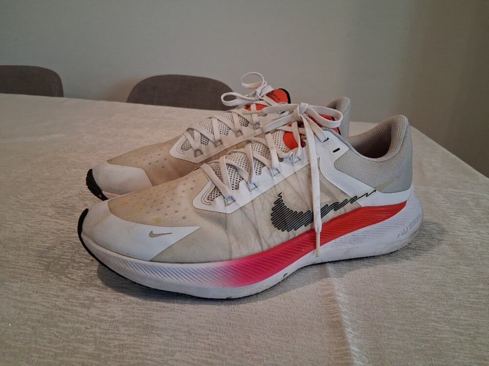 Nike Air Zoom Winflo 8 Rawdacious White Crimson Men's Size 12 CW3419-100